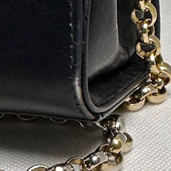 Salvatore Ferragamo Vintage Black Leather Flap Chain Link Shoulder Crossbody Bag - Picture 4 of 12